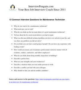 30 Electronic Repair Technician Interview Questions and Answers.